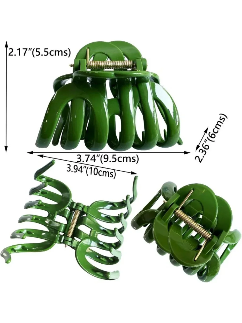 4 Pack Jumbo Claw Clips for Thick Hair - Durable Octopus Hair Accessories Set
